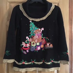 Price Dropped Blk Christmas Sweater